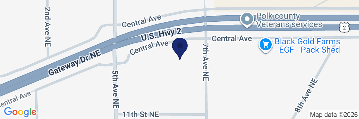 Map showing facility locations